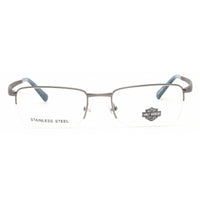 Harley Davidson Unisex Eyeglasses - Matte Nickeltin Half Rim Frame | HD50098 011 ,