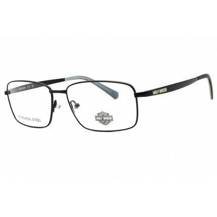 Harley Davidson Unisex Eyeglasses - Matte Black Metal Full Rim Frame | HD50100 002 ,