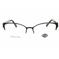 Harley Davidson Unisex Eyeglasses - Matte Black Metal Half Rim Frame | HD50109 002 ,