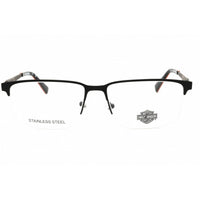 Harley Davidson Unisex Eyeglasses - Matte Black Metal Half Rim Frame | HD50113 002 ,