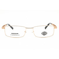 Harley Davidson Unisex Eyeglasses - Pale Gold Titanium Full Rim Frame | HD9027 032 ,