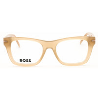 Hugo Boss Unisex Eyeglasses - Beige Rectangular Full Rim Frame | BOSS 1522 010A 00 ,