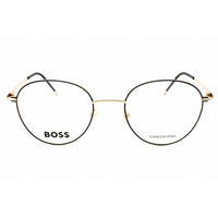 Hugo Boss Unisex Eyeglasses - Gold/Black Metal Full Rim Frame | BOSS 1530 0RHL 00 ,