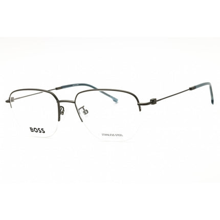 Hugo Boss Unisex Eyeglasses - Matte Dark Ruthenium Oval Frame | BOSS 1544/F 0R80 00 ,