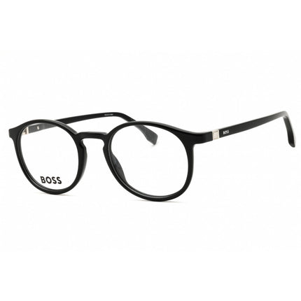 Hugo Boss Unisex Eyeglasses - Black Plastic Round Full Rim Frame | BOSS 1572 0807 00 ,