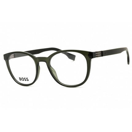 Hugo Boss Unisex Eyeglasses - Green Plastic Round Full Rim Frame | BOSS 1577 01ED 00 ,