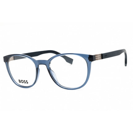Hugo Boss Unisex Eyeglasses - Blue Plastic Round Full Rim Frame | BOSS 1577 0PJP 00 ,