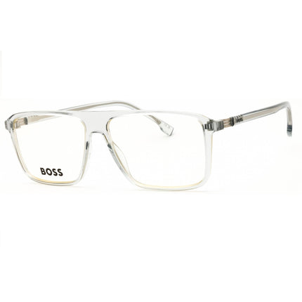 Hugo Boss Unisex Eyeglasses - Grey Rectangular Full Rim Frame | BOSS 1636 0KB7 00 ,
