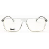 Hugo Boss Unisex Eyeglasses - Grey Rectangular Full Rim Frame | BOSS 1636 0KB7 00 ,