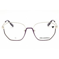 KARL LAGERFELD Unisex Eyeglasses - Violet/Silver Metal Full Rim Frame | KL356 532 ,
