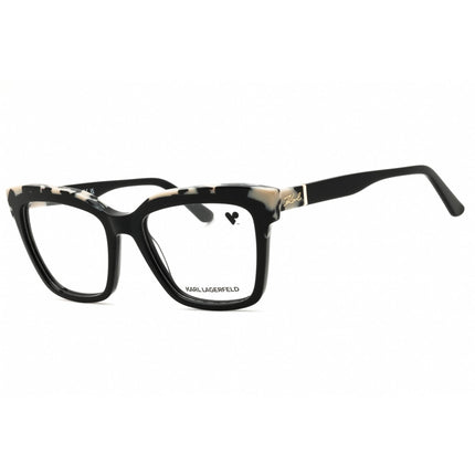 KARL LAGERFELD Unisex Eyeglasses - Black/Marble Cat Eye Full Rim Frame | KL6130N 013 ,