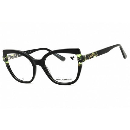 KARL LAGERFELD Unisex Eyeglasses - Black/Marble Cat Eye Full Rim Frame | KL6132N 013 ,