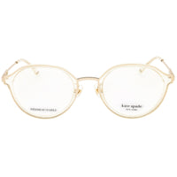 Kate Spade Unisex Eyeglasses - Beige Glitter Round Full Rim Frame | TULIP/FJ 0DXQ 00 ,