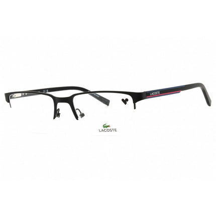 Lacoste Unisex Eyeglasses - Matte Black Rectangular Half Rim Frame | L2279 N 002 ,