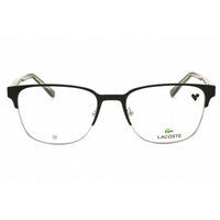 Lacoste Unisex Eyeglasses - Matte Khaki Metal Rectangular Half Rim Frame | L2304 275 ,