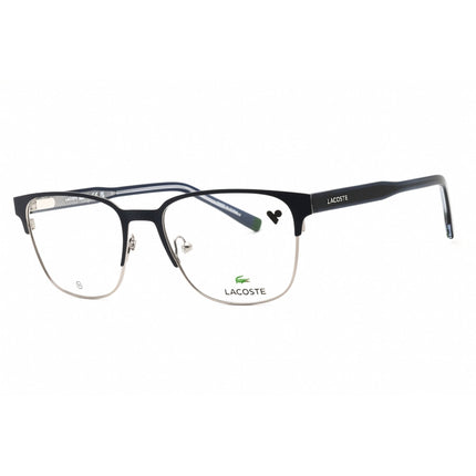Lacoste Unisex Eyeglasses - Matte Blue Metal Rectangular Half Rim Frame | L2304 424 ,