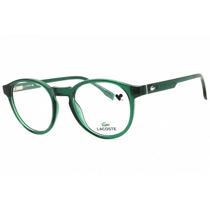 Lacoste Unisex Eyeglasses - Transparent Green Round Full Rim Frame | L2950N 301 ,