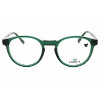 Lacoste Unisex Eyeglasses - Transparent Green Round Full Rim Frame | L2950N 301 ,
