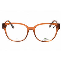 Lacoste Unisex Eyeglasses - Transparent Caramel Round Full Rim Frame | L2953 232 ,