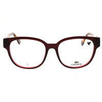 Lacoste Unisex Eyeglasses - Transparent Burgundy Round Full Rim Frame | L2953 601 ,
