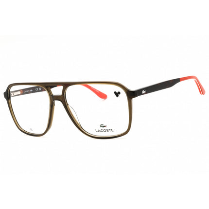 Lacoste Unisex Eyeglasses - Transparent Khaki Brown Full Rim Frame | L2991 275 ,