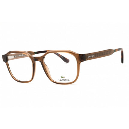 Lacoste Unisex Eyeglasses - Transparent Brown Round Full Rim Frame | L4001 210 ,