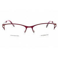 Liz Claiborne Unisex Eyeglasses - Plum Plastic Oval Half Rim Frame | L 661 00T7 00 ,