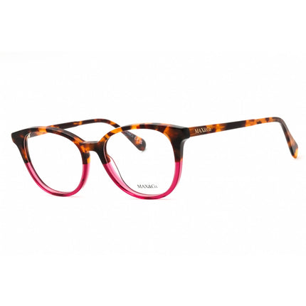 Max & Co Unisex Eyeglasses - Havana/Pink Acetate Round Full Rim Frame | MO5109 055 ,