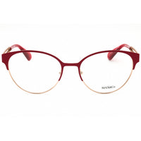Max & Co Unisex Eyeglasses - Shiny Red Metal Oval Shape Full Rim Frame | MO5124 066 ,