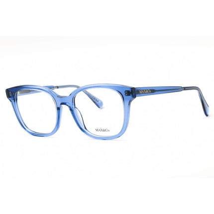 Max & Co Unisex Eyeglasses - Shiny Blue Rectangular Full Rim Frame | MO5144 090 ,