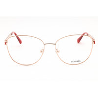 Max & Co Unisex Eyeglasses - Shiny Rose Gold Metal Oval Full Rim Frame | MO5148 028 ,