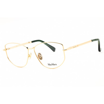 Max Mara Unisex Eyeglasses - Shiny Deep Gold Metal Cat Eye Shape Frame | MM5153 030 ,