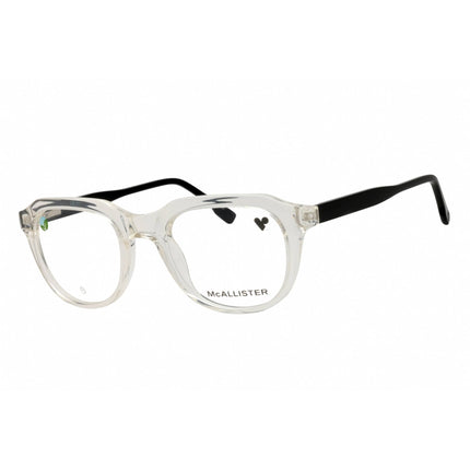 McAllister Unisex Eyeglasses - Crystal Clear/Black Round Full Rim Frame | MC4537 970 ,