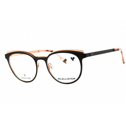 McAllister Unisex Eyeglasses - Black Metal Round Shape Full Rim Frame | MC4541 001 ,