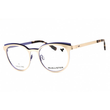 McAllister Unisex Eyeglasses - Gold Metal Round Shape Full Rim Frame | MC4541 710 ,