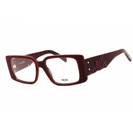 MCM Unisex Eyeglasses - Shiny Bordeaux Acetate Rectangular Shape Frame | MW5003 069 ,