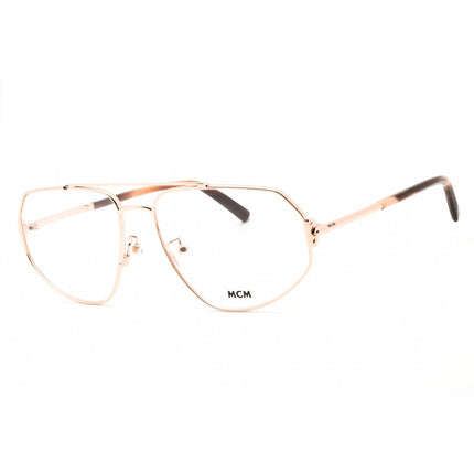 MCM Unisex Eyeglasses - Shiny Rose Gold Metal Oval Full Rim Frame | MW5014-H 028 ,