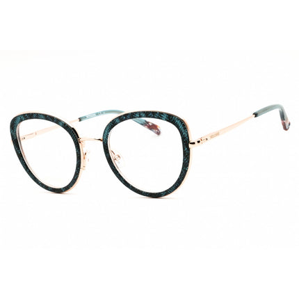 Missoni Unisex Eyeglasses - Teal Metal Cat Eye Shape Full Rim Frame | MIS 0043 0ZI9 00 ,