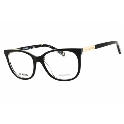 Moschino Love Unisex Eyeglasses - Black Plastic Rectangular Frame | MOL564 0807 00 ,