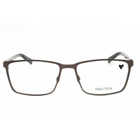Nautica Unisex Eyeglasses - Matte Gunmetal Metal Rectangular Shape Frame | N7323 N 030 ,