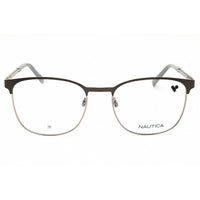 Nautica Unisex Eyeglasses - Matte Dark Gunmetal Metal Rectangular Frame | N7343 030 ,