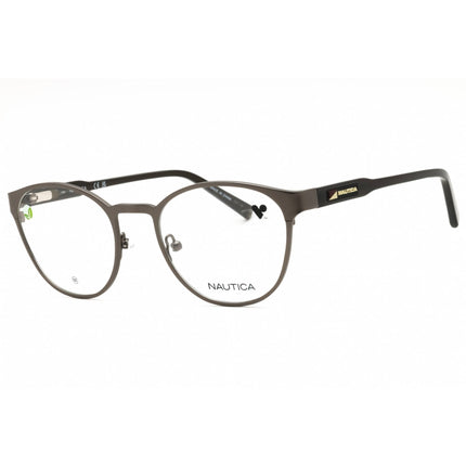 Nautica Unisex Eyeglasses - Matte Gunmetal Metal Round Full Rim Frame | N7345 030 ,