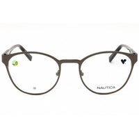 Nautica Unisex Eyeglasses - Matte Gunmetal Metal Round Full Rim Frame | N7345 030 ,