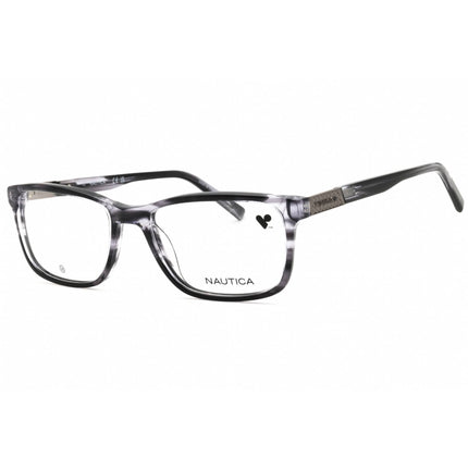 Nautica Unisex Eyeglasses - Dark Grey Horn Acetate Rectangular Shape Frame | N8177 031 ,