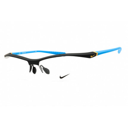 Nike Unisex Eyeglasses - Matte Black/Photo Blue Sport Wraparound Frame | 7070/3 012 ,