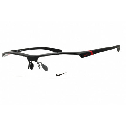 Nike Unisex Eyeglasses - Gloss Black Injected Propionate Half Rim Frame | 7071/2 002 ,