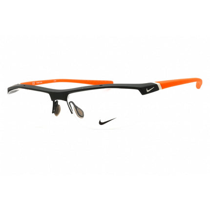 Nike Unisex Eyeglasses - Orange Sport Wraparound Shape Half Rim Frame | 7071/2 075 ,