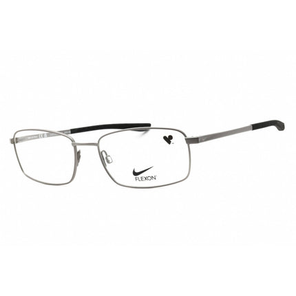 Nike Unisex Eyeglasses - Grey Metal Rectangular Shape Full Rim Frame | 4283 071 ,