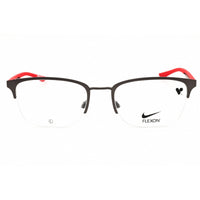 Nike Unisex Eyeglasses - Satin Gunmetal/University Red Rectangular Frame | 4316 076 ,