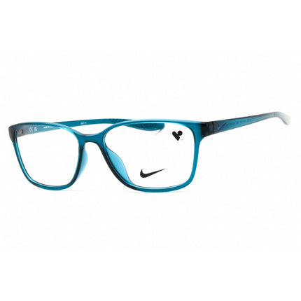 Nike Unisex Eyeglasses - Midnight Turquoise Rectangular Full Rim Frame | 7027 405 ,